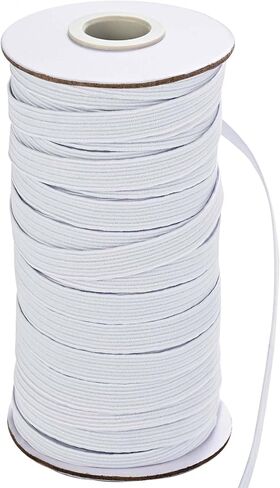 XKDOUS Elastic Band for Sewing, 1/4 Inch 40 Yards White Knit Elastic Bands High Elastic Cord for Sewing Waistband and Pants Waist in Kuwait