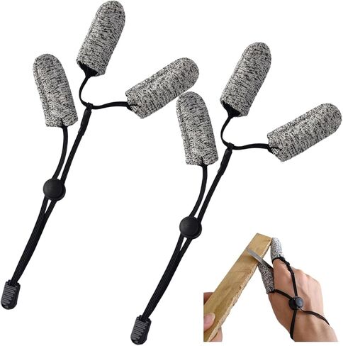 2 Set Thumb and Finger Guards for Wood Carving, Non-slip and Durable Finger Protectors for Handworking, Elastic Finger Sleeve for Man and Woman in Saudi Arabia