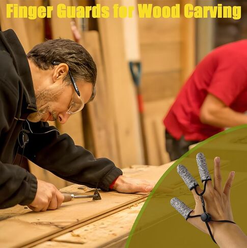 2 Set Thumb and Finger Guards for Wood Carving, Non-slip and Durable Finger Protectors for Handworking, Elastic Finger Sleeve for Man and Woman in Saudi Arabia