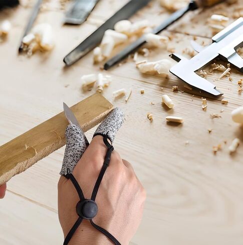 2 Set Thumb and Finger Guards for Wood Carving, Non-slip and Durable Finger Protectors for Handworking, Elastic Finger Sleeve for Man and Woman in Saudi Arabia