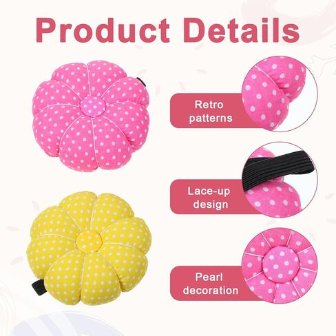 2PCS Sewing Pincushion with Elastic Strap, Wrist Strap Pin Cushions, Wearable Needle Pincushions for Sewing, Quilting DIY Handcraft, and Home in Saudi Arabia