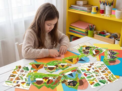 Moon Boat 32 Sets Camping Craft Wood Picture Frame Kit - DIY Camp Hanging Bulk for Summer Classroom School VBS Activities Party Favor Supplies in Kuwait