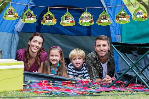 Moon Boat 32 Sets Camping Craft Wood Picture Frame Kit - DIY Camp Hanging Bulk for Summer Classroom School VBS Activities Party Favor Supplies in Kuwait