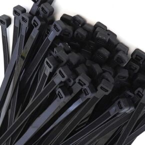 100-Pack Heavy Duty 14 Inches 120 Pound Cable Zip Tie Down Strap Wire Nylon Wrap Black in Kuwait