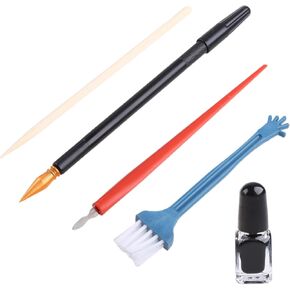 5PCS Tool with Dual-tip Scratch Pen Repair Ink Scratching Tool Stylus Clean Brush for Art Drawing in Saudi Arabia