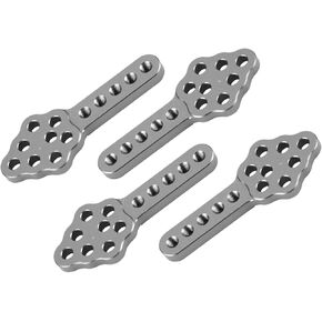 Qiilu 1/10 RC Crawler Shock Mounts - 4pcsset RC Car Mount Plate Adjustable Height for 1/10 Crawler - Adjustable Absorber Mount (Ti Color) in Saudi Arabia