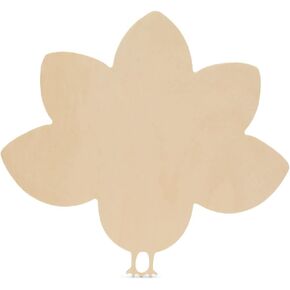 Turkey Drumstick Wooden Cutout 14 x 11 inches, 6 Unfinished Birch Wood Cutouts for Thanksgiving Decor and DIY Crafts, by Woodpeckers in Kuwait