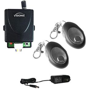Visionis FPC-5228 Kit de 2 جهاز تحكم عن بعد صغير لاسلكي برمز Fijo 315 ميجا هرتز مع مستقبل RF لقناة واحدة مع قاطع لحظة ومصدر قوة in Kuwait