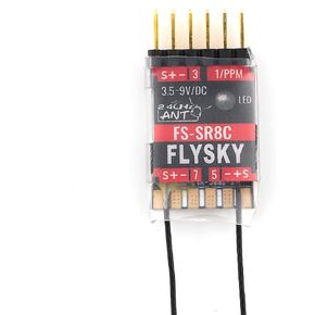GoolRC Flysky FS-SR8C Receiver, 2.4GHz 8CH Receiver ANT Protocol Dual Antennas Compatible with Flysky FS-ST8 Radio Transmitter for RC Airplanes and Robots in Kuwait