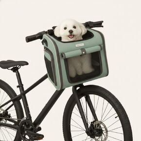 New Dog Bike Basket - Premium Dog Basket for Bike, Secure Pet Basket for Rides with Safety Strap, Dog Carrier Backpack Carrier with Dog Bowl by Luniko Shop (Orange) in Kuwait