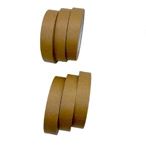 Earthshopp Kraft Paper Tape - Biodegradable & Recyclable, Plastic-Free Eco-Friendly Packaging, Writable & Hand-Tearable, Strong Adhesion for Packaging & DIY Projects - 1 Inch - 6 Pack in Saudi Arabia