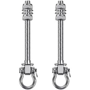 شماعات أرجوحة VivaZen شديدة التحمل - مجموعة من قطعتين من الفولاذ المقاوم للصدأ 304 للعوارض الخشبية والمعدنية أرجوحة 180 درجة، 1500 رطل، - مثالية لأراجيح اليوغا in Kuwait