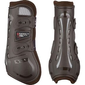 LeMieux Impact Responsive Horse Tendon Boots - Protective Gear and Training Equipment - Equine Boots, Wraps & Accessories - Tendon Protection and Support (Brown/Large) in Saudi Arabia