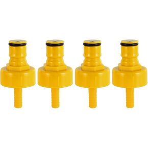 غطاء كربونات البيرة البلاستيكية للبيرة المنزلية، 4 قطع محول كربونات برميل لزجاجة الصودا للحيوانات الأليفة، تعبئة زجاجة الضغط المضاد مع حلقات دائرية إضافية لحشية الغلق in Kuwait