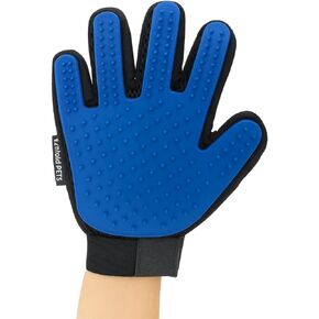 Grooming Gloves (1 Pair, Left & Right) – Gentle Deshedding & Bathing Brush for Dogs, Cats & Horses – Soft Silicone Tips, Breathable Mesh, Adjustable Fit – Easy Hair Removal (Blue) in Saudi Arabia