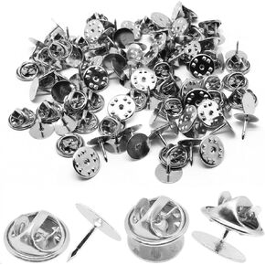 50 Set Pin Backs, Blank Pins Scatter Butterfly Clutch Pin Holder Enamel Pin Locking Backs Tie Tacks Jewelry Pin Backings Clasp for Brooch Lapel Hat Uniform Badges Tie Tack (10mm, Black) in Kuwait