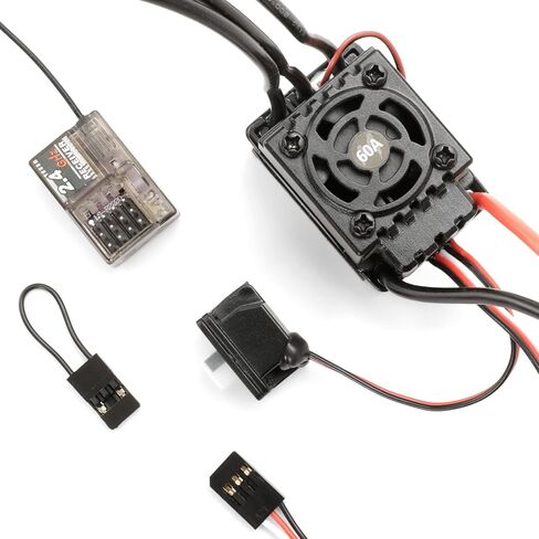 HAIBOXING 1/12TH Scale RC Car Spare Parts, Brushless Remote Control Truck Replacement 60A Brushless ESC and 2.4GHz Receiver w/Bind Plug Apply to 2997A(E780 & T2704-60A) in Saudi Arabia