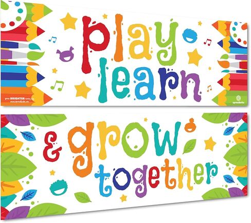 Sproutbrite Classroom Banner Decorations - Motivational & Inspirational Growth Mindset for Teachers and Students in Kuwait