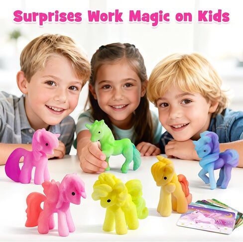Mocoosy 6 Pack Unicorn Hatching Rainbow Eggs for Kids, Easter Basket Stuffers Bulk, Magic Surprise Growing Egg Unicorn Toys for Girls Age 4-6, Birthday Valentines Gifts for Girls 3 4 5 6 7 8 Years Old in Saudi Arabia