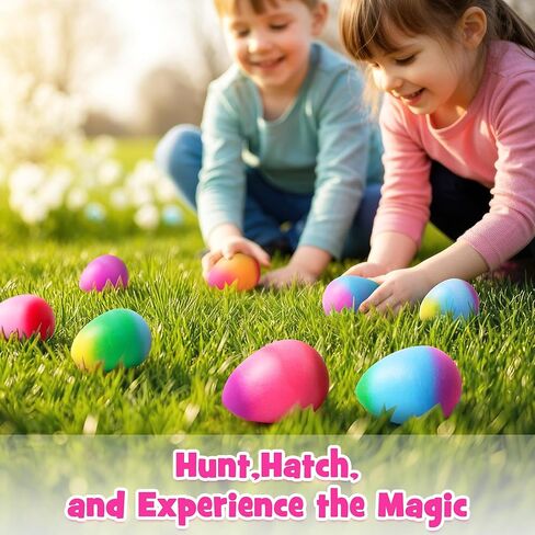Mocoosy 6 Pack Unicorn Hatching Rainbow Eggs for Kids, Easter Basket Stuffers Bulk, Magic Surprise Growing Egg Unicorn Toys for Girls Age 4-6, Birthday Valentines Gifts for Girls 3 4 5 6 7 8 Years Old in Saudi Arabia
