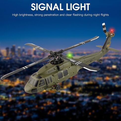 طائرة هليكوبتر WLtoys K170 RC، 4CH 2.4 جيجا هرتز ثابتة الجناحين RTF مع جيروسكوب 6 محاور، حركة بمفتاح واحد وثبات الارتفاع، مقاومة للتحطم، طائرة هليكوبتر خارجية/داخلية للمبتدئين والمراهقين والبالغين in Kuwait