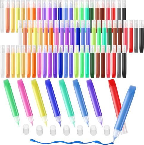24 Pcs 96 Pcs Suncatcher Paint Pens for Kid Stained Glass Paint Kit Window Markers Bulk Coloring Art Pen Set DIY Kids Gift Neon Suncatcher Kit Crafts Set Party Favor in Saudi Arabia