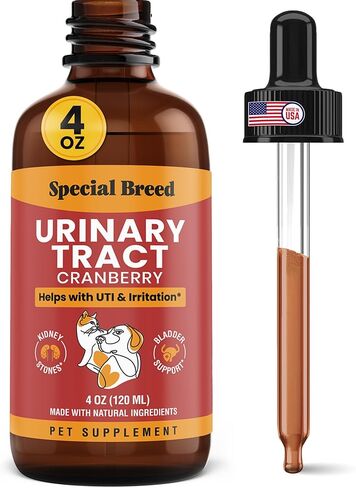 Cat & Dog Urinary Tract Infection Treatment – Natural UTI Relief with Cranberry Drops – Kidney & Bladder Support – Helps Incontinence, Frequent Urination, Bladder Stones – Pet Renal Care Drops in Saudi Arabia
