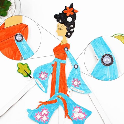 Angoily خمر جولة اللؤلؤ برادس للحرف الورقية 20 قطعة دبابيس معدنية مقسمة الزخرفية لسكرابوكينغ والألبوم الديكور ألوان متنوعة 0.63 بوصة in Kuwait