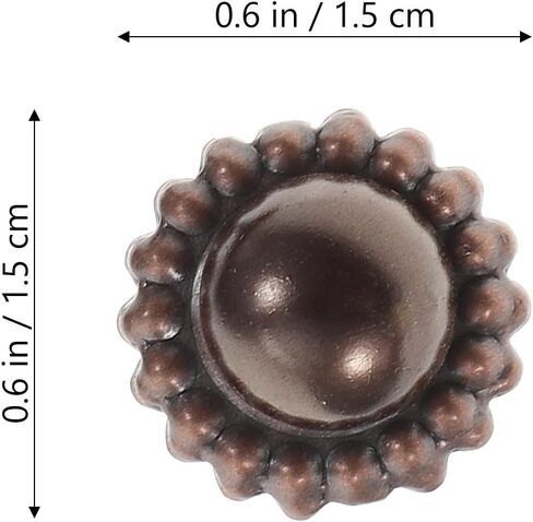 Angoily خمر جولة اللؤلؤ برادس للحرف الورقية 20 قطعة دبابيس معدنية مقسمة الزخرفية لسكرابوكينغ والألبوم الديكور ألوان متنوعة 0.63 بوصة in Kuwait