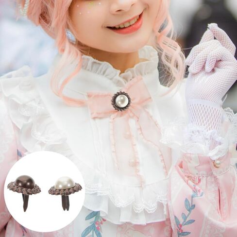 Angoily خمر جولة اللؤلؤ برادس للحرف الورقية 20 قطعة دبابيس معدنية مقسمة الزخرفية لسكرابوكينغ والألبوم الديكور ألوان متنوعة 0.63 بوصة in Kuwait