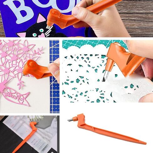Craft engraving pen - 15-degree, 30-degree, 45-degree, 3-rotating Angle blade - Essential tool for home handicrafts - Suitable for cutting various materials such as paper and cards in Saudi Arabia