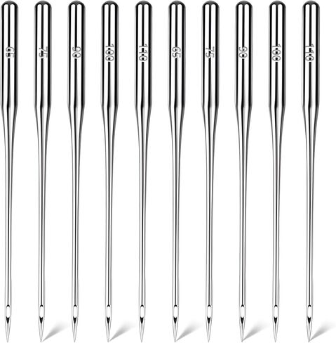 Universal Sewing Machine Needles, Assorted 65/9, 75/11, 90/14, 100/16, 110/18 Heavy Duty Sewing-Machine Needle Ideal for Light to Heavy Fabrics, Compatible with Home Sewing Machine(50 Pcs) in Saudi Arabia