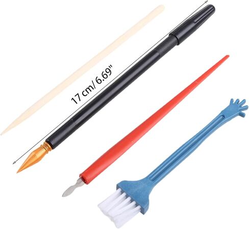 5PCS Tool with Dual-tip Scratch Pen Repair Ink Scratching Tool Stylus Clean Brush for Art Drawing in Saudi Arabia