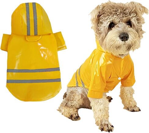 Outdoor Puppy Pet Rain Coat with Hood Waterproof Jackets PU Reflective Raincoat for Dogs Cats Apparel Clothes in Saudi Arabia