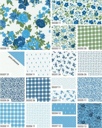 Blueprint Mini 2.5" Charm Pack by Camille Roskelley for Moda Fabrics 55330MC 42 2.5" Fabric Squares in Saudi Arabia