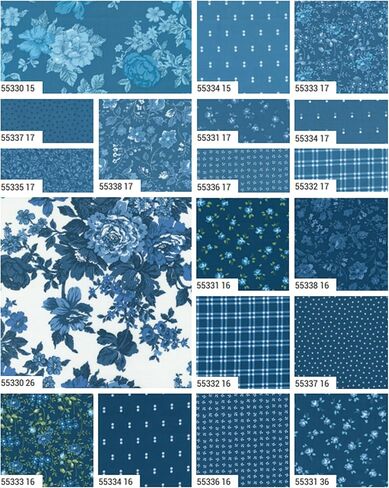 Blueprint Mini 2.5" Charm Pack by Camille Roskelley for Moda Fabrics 55330MC 42 2.5" Fabric Squares in Saudi Arabia