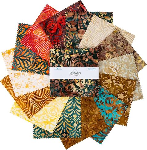 التعبيرات Batiks المناظر الطبيعية Floreale 5 "مكدس 42 5 بوصة مربعات سحر حزمة رايلي بليك 5-23216-42 in Kuwait