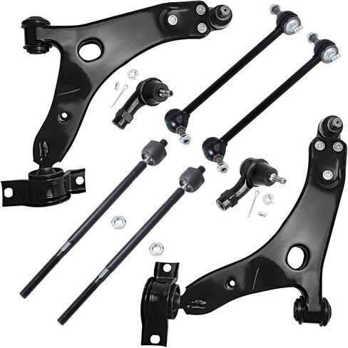 Detroit Axle - Front End Suspension Kit for Chevy GMC Silverado Sierra 1500, Yukon XL Tahoe Suburban Escalade, 4 Upper Lower Control Arms with Ball Joint 4 Inner Outer Tie Rods Replacement in Saudi Arabia