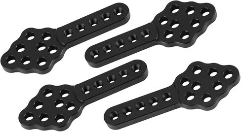 Sorandy 4pcs Mount, Adjustable Height Metal Plate, Multiple Mounting Holes Plate for 1 10 RC Crawler (Ti Color) in Saudi Arabia