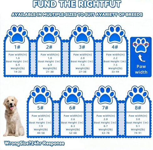 Dog Boots for Winter Snowy Day Water-Resistant Dog Shoes for Small Medium Large Dogs Paw Protectors for Outdoor Hiking Walking (Black, 6# (Width 2.6inch) for 52-68bs) in Saudi Arabia