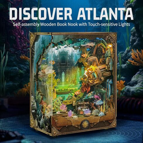 DIY Book Nooks - Deep-Sea Submarine Adventure Miniature House Kit | Rotating Background, LED Lights, Touch Control, Self-Assembly Craft Model Kits for Gifting & Decor - Discover Atlanta in Saudi Arabia