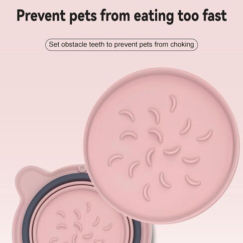 أوعية للكلاب قابلة للطي للسفر، مجموعة أوعية طعام ومياه محمولة للكلاب، أوعية سيليكون قابلة للطي للجراء، إكسسوارات سفر لطيفة وخفيفة الوزن للحيوانات الأليفة الأساسية باللون الوردي in Kuwait