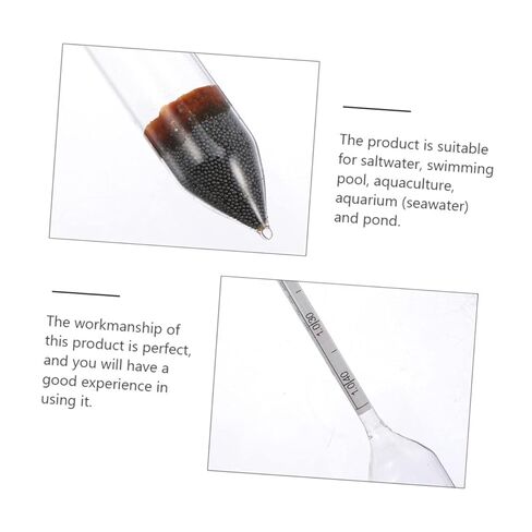 DECHOUS Aquarium Meter Glass Hydrometer for Saltwater Fish Tank Accurate Water Measuring Tester 2-Piece Set for Aquatic Measurement in Saudi Arabia
