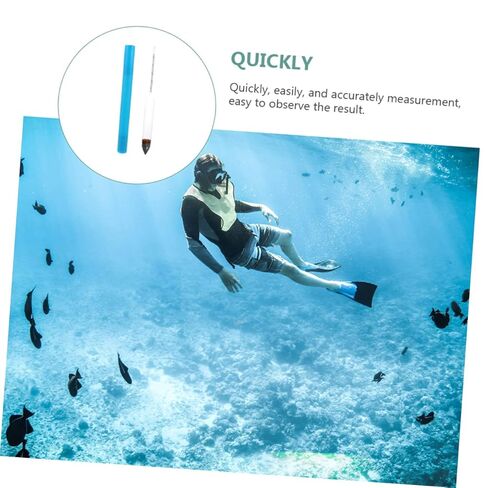 DECHOUS Aquarium Meter Glass Hydrometer for Saltwater Fish Tank Accurate Water Measuring Tester 2-Piece Set for Aquatic Measurement in Saudi Arabia