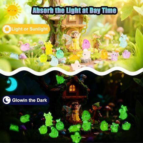 100 قطعة من أشكال الحيوانات الصغيرة من الراتنج، نماذج صغيرة تتوهج في الظلام من الراتنج الحيواني اللطيف، حقيبة عمياء من الراتنج الغامض، تصميم مصغر للحيوانات للديكور الخارجي لبيت الدمى وإكسسوارات الحديقة الخيالية in Kuwait