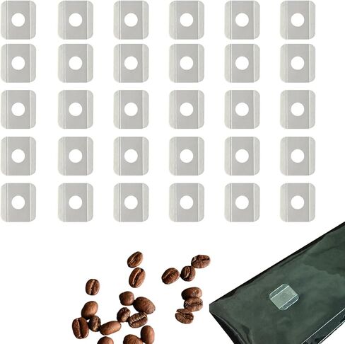 Airtight One-way Degassing Valve PE 30PCS/Set, CO2 Releasing Valves for Coffee Bag, Adhesive Patch Type Fermentation Exhaust Ventilation for Food Bag Packaging in Saudi Arabia