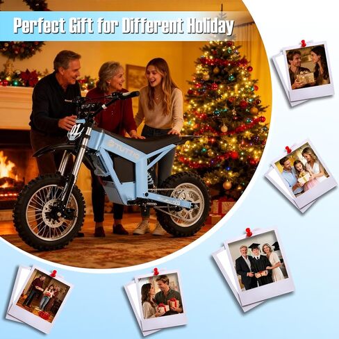 Tuttio Soleil01-GB E-Dirt-Bike - Peak 3000W 37MPH 200NM Electric-Bike with 48V 21Ah Battery, 14"/12" Fat Tire Electric Motocycle with Dual Suspension, Off-Road Ebike for Adults-Teens (USA Warehouse) in Saudi Arabia