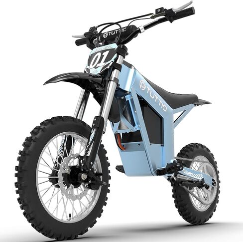 Tuttio Soleil01-GB E-Dirt-Bike - Peak 3000W 37MPH 200NM Electric-Bike with 48V 21Ah Battery, 14"/12" Fat Tire Electric Motocycle with Dual Suspension, Off-Road Ebike for Adults-Teens (USA Warehouse) in Saudi Arabia