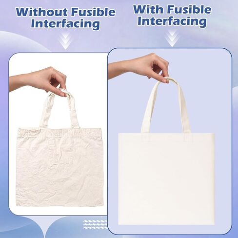 Tegeme 58 x 108 Soft and Stable White 100% Polyester Stabilizer Single Sided Interfacing Fabric for Fabric Sewing and DIY Crafts Supplies in Saudi Arabia