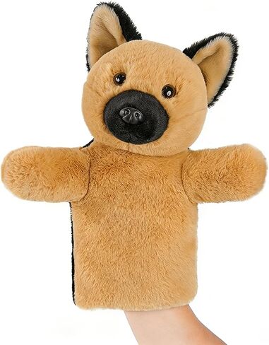 Dog Hand Puppet Plush Toy for Kids Toddlers Educational Animal Puppet for Storytelling Pretend Play Birthday German Shepherd in Saudi Arabia